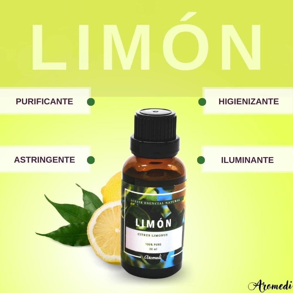 Aceite esencial de limón 100% puro y ecológico