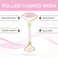 Rodillo facial de Cuarzo Rosa